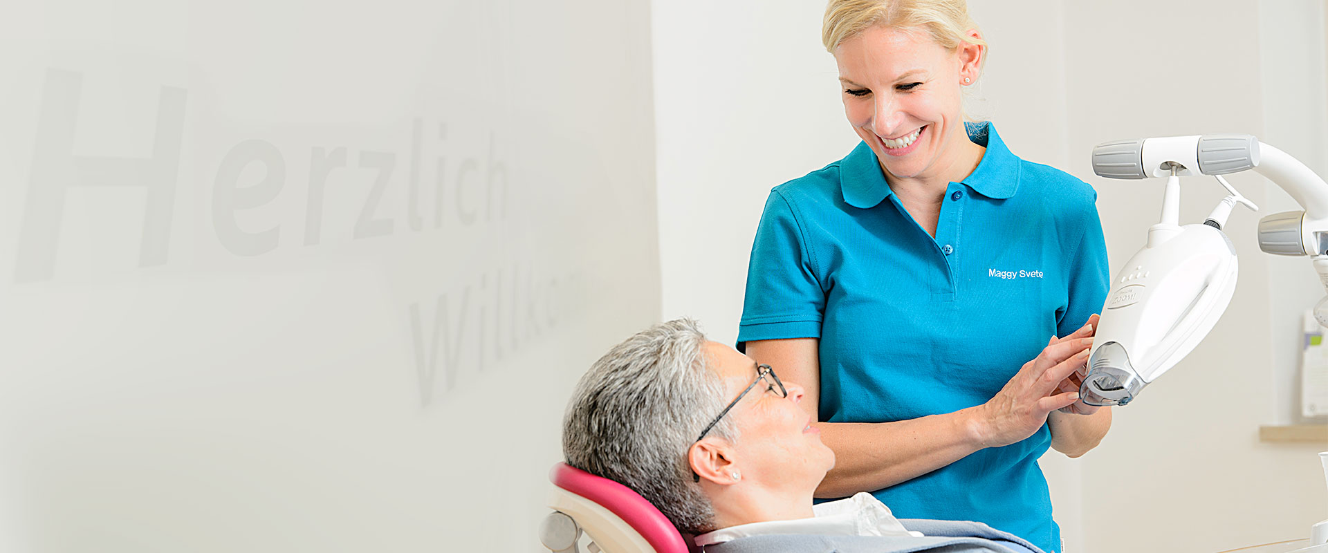 Bleachingbehandlung bei einer Patientin